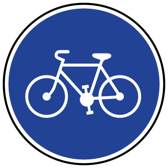 Panneau Piste Cyclable Obligatoire pour les Cycles - B22a
