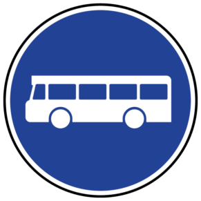 Panneau Voie Réservée aux Services Réguliers de Transport en Commun - B27a