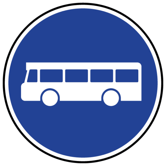 Panneau Voie Réservée aux Services Réguliers de Transport en Commun - B27a