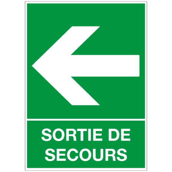 Panneau Sortie de Secours à Gauche