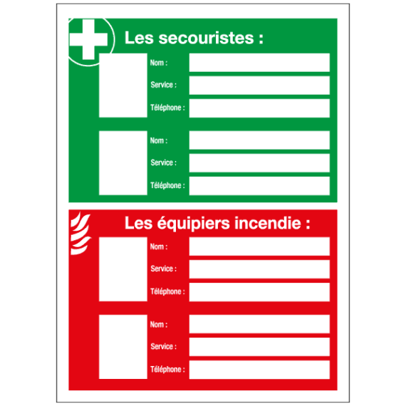 Informations de Contact pour les Secouristes et Pompiers