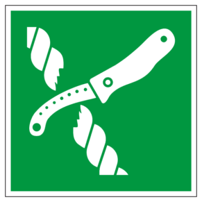 Panneau Couteau de Radeau Sauvetage ISO 7010 - E035
