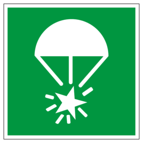Panneau Fusée Parachute ISO 7010