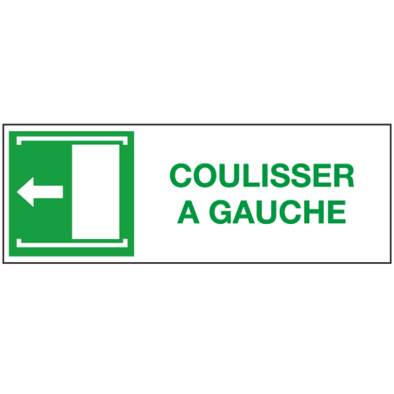 Panneau Coulisser à Gauche - ISO 7010