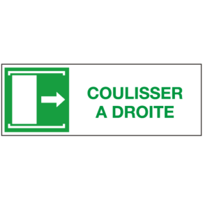 Panneau Coulisser à Droite - ISO 7010
