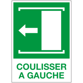 Panneau Coulisser à Gauche ISO 7010