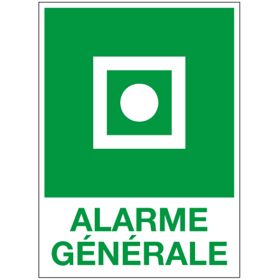 Panneau Alarme Générale ISO 7010
