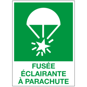Panneau Fusée Éclairante à Parachute ISO 7010