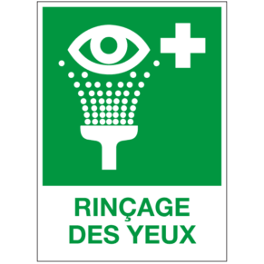 Panneau Rinçage des Yeux ISO 7010