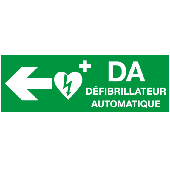 Panneau Défibrillateur Automatique à Gauche