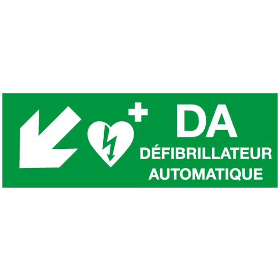 Panneau Défibrillateur Automatique en Bas à Gauche