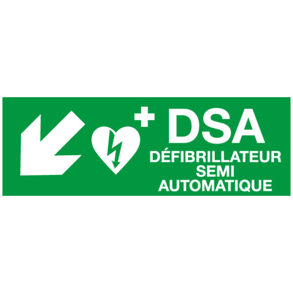 Panneau Défibrillateur Semi-Automatique en Bas à Gauche