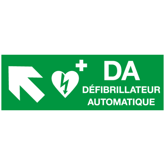 Panneau Défibrillateur Automatique en Haut à Gauche