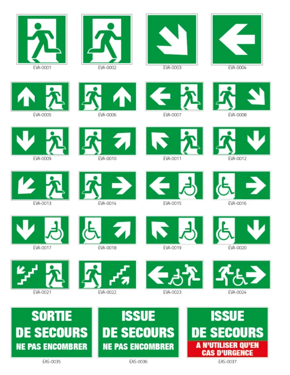 Panneau Flèche Bas Droit ISO 7010 PS-0057