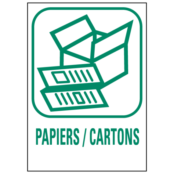 Panneau Déchetterie Papiers / Cartons