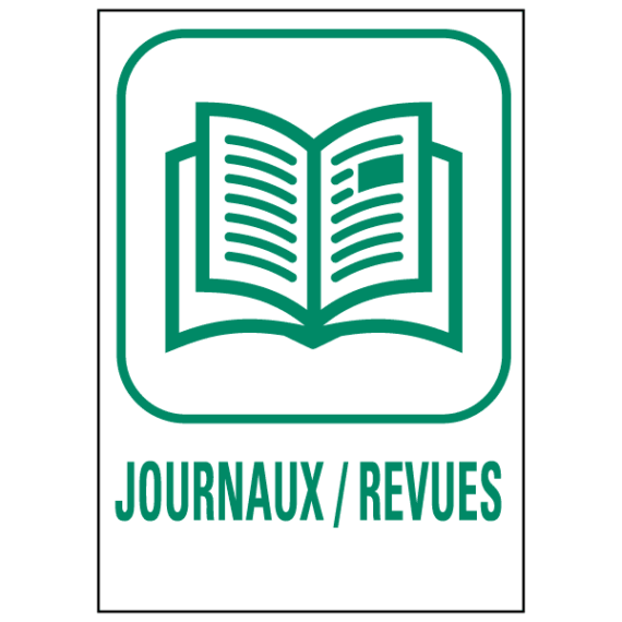 Panneau Déchetterie Journaux / Revues