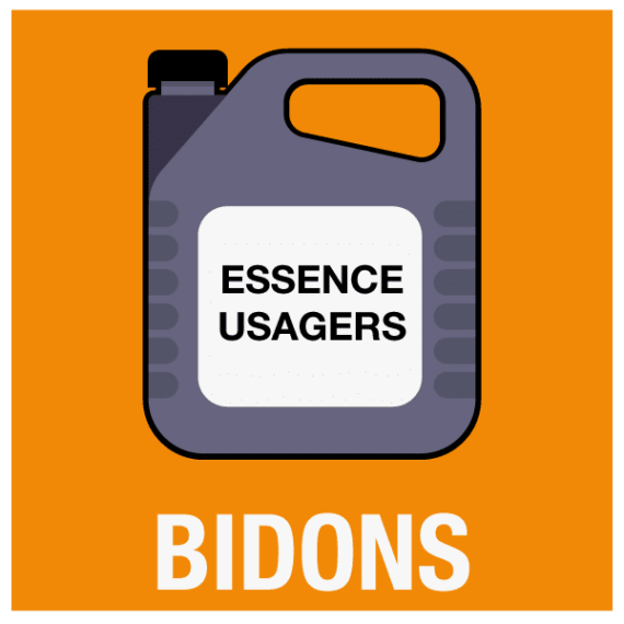 Signalétique Bidons Essence Usagers