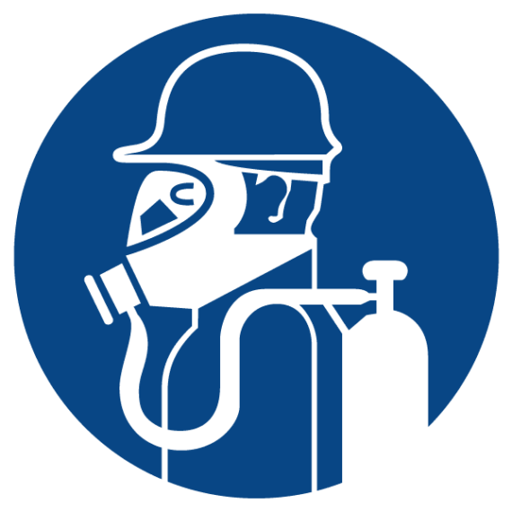 Signalétique Protection des Voies Respiratoires Obligatoire par Masque à Oxygène ISO 7010