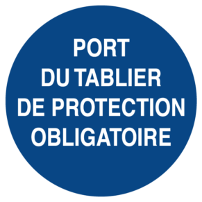 Signalétique Port du Tablier de Protection Obligatoire ISO 7010