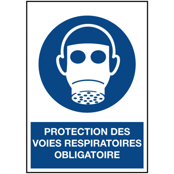 Signalétique Protection des Voies Respiratoires Obligatoire ISO 7010