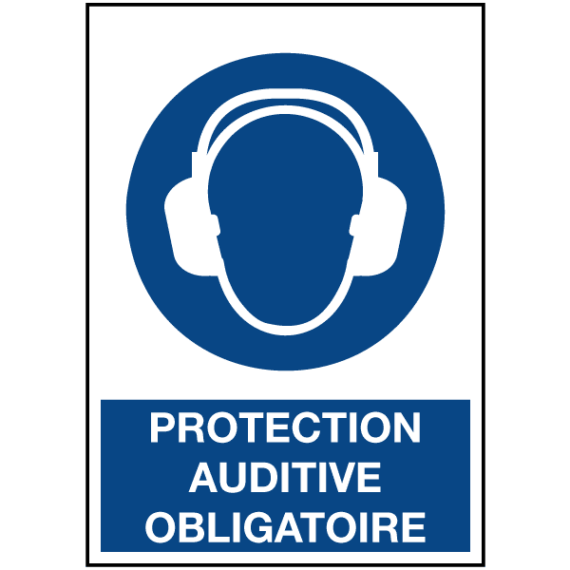 Signalétique Protection Auditive Obligatoire ISO 7010