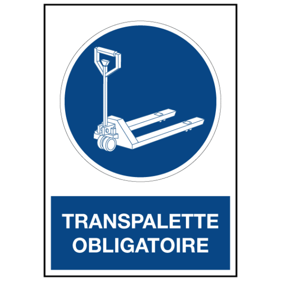Signalétique Transpalette Obligatoire ISO 7010