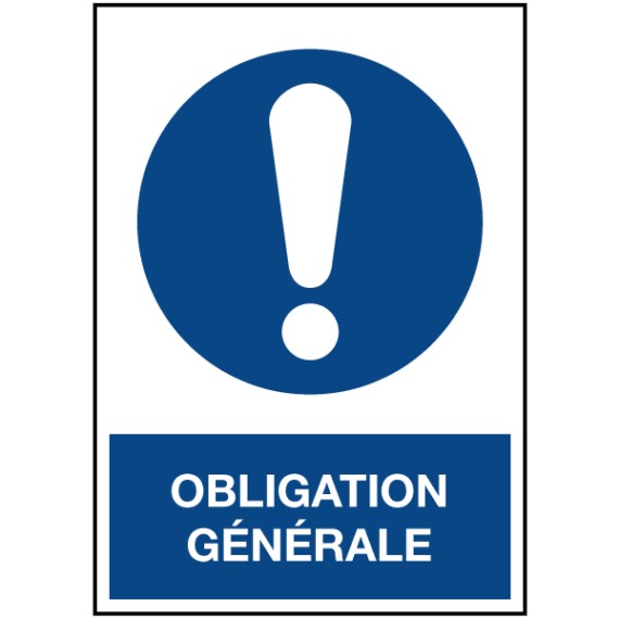 Signalétique Obligation Générale ISO 7010