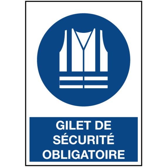 Signalétique Gilet de Sécurité Obligatoire ISO 7010