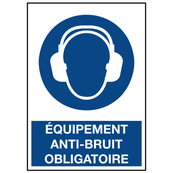 Signalétique Équipement Anti-Bruit Obligatoire ISO 7010
