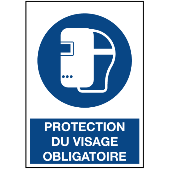 Signalétique Protection du Visage Obligatoire ISO 7010