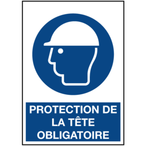 Signalétique Protection de la Tête Obligatoire ISO 7010