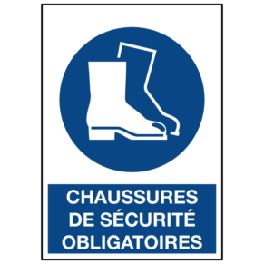 Signalétique Chaussures de Sécurité Obligatoires ISO 7010