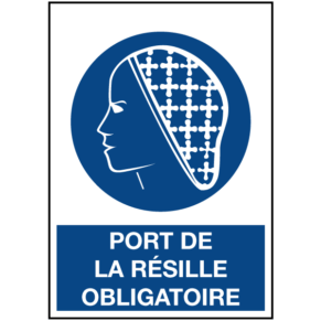 Signalétique Port de la Résille Obligatoire ISO 7010