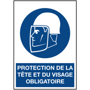 Signalétique Protection de la Tête et du Visage Obligatoire ISO 7010