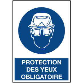 Signalétique Protection des Yeux Obligatoire ISO 7010