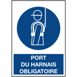 Signalétique Port du Harnais Obligatoire ISO 7010