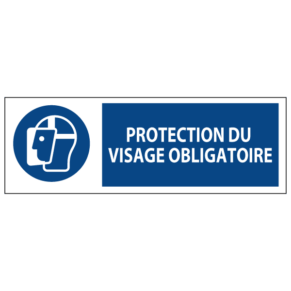 Signalétique Protection du Visage Obligatoire ISO 7010