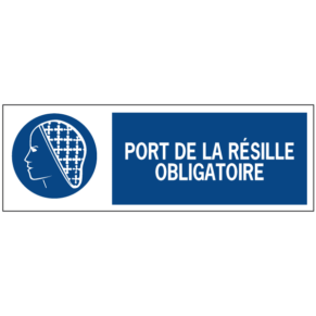 Signalétique Port de la Résille Obligatoire ISO 7010