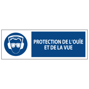 Signalétique Protection de l’Ouïe et de la Vue ISO 7010
