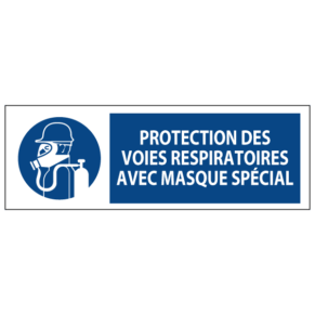 Signalétique Protection des Voies Respiratoires avec Masque Spécial ISO 7010