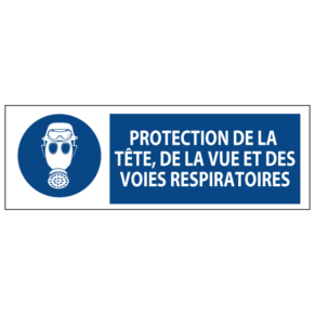 Signalétique Protection de la Tête, de la Vue et des Voies Respiratoires ISO 7010