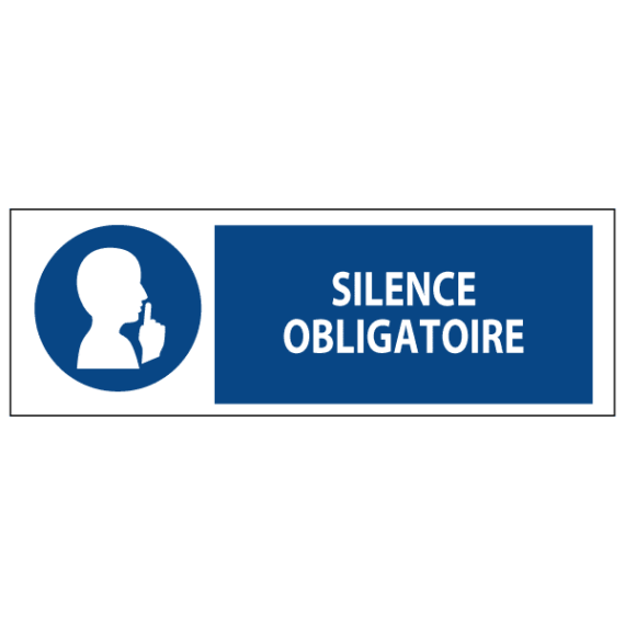 Signalétique Silence Obligatoire ISO 7010