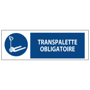 Signalétique Transpalette Obligatoire ISO 7010