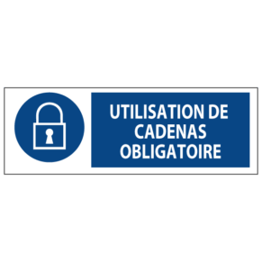 Signalétique Utilisation de Cadenas Obligatoire ISO 7010