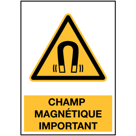 Panneau Champ Magnétique Important ISO 7010 - W006