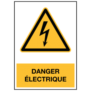 Panneau Danger Électrique ISO 7010 - W012