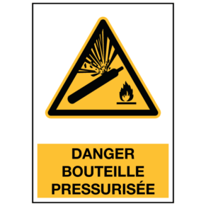 Panneau Danger Bouteille Pressurisée ISO 7010 - W029