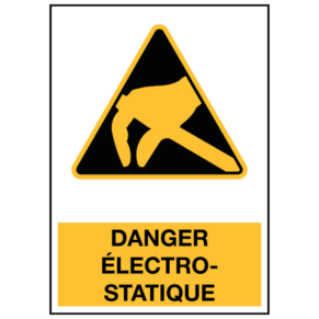 Panneau Danger Électro-Statique ISO 7010