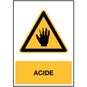 Panneau Danger Acide ISO 7010