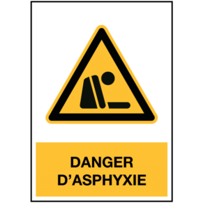 Panneau Danger d'Asphyxie ISO 7010